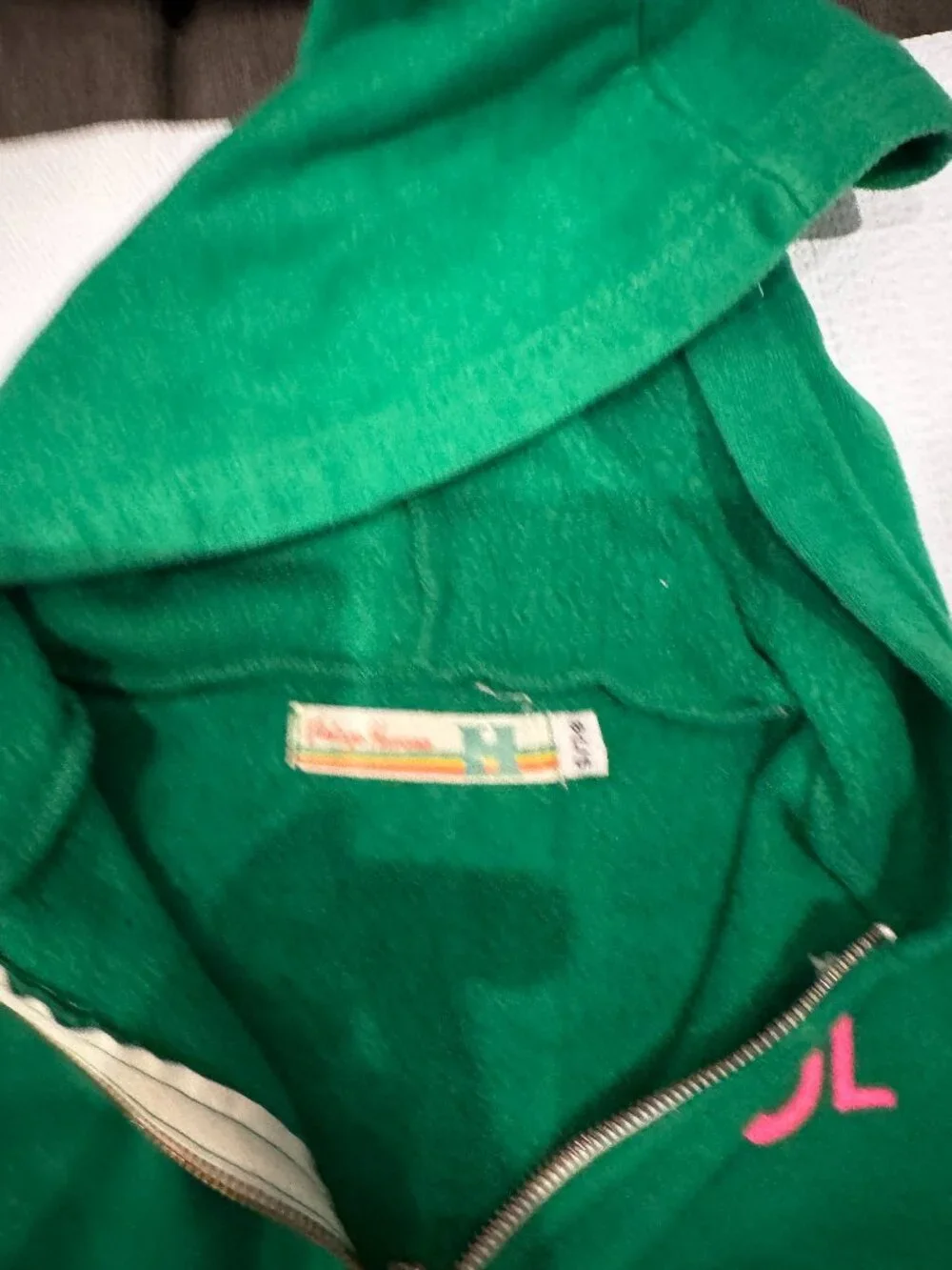 Kids Green Zip Hoodie 